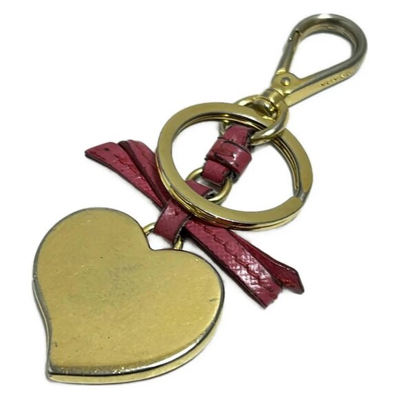 PRADA - Gold Pink Hardware Leather Bag Charm - Picture 2 of 5